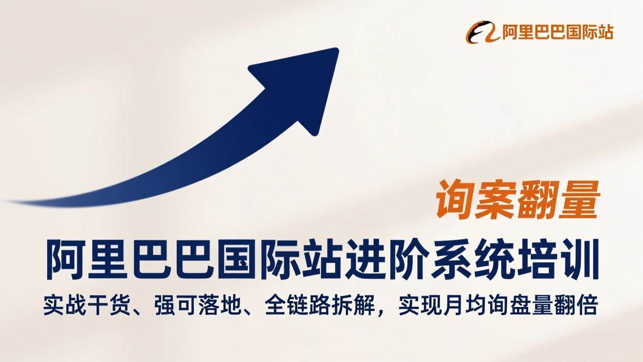 （17335期）阿里巴巴国际站进阶系统培训，实战干货、强可落地、全链路拆解，实现月均询盘量翻倍-三月轻创