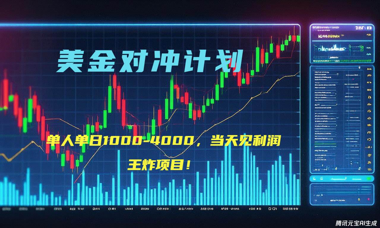 （15333期）2025年最暴力项目“美金先登计划”最新最强对冲战法，每日实际收益1K-4K-三月轻创