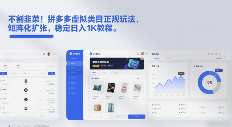 不割韭菜!拼多多虚拟类目正规玩法,矩阵化扩张,稳定日入1K教程【揭秘】 不割韭菜!拼多多虚拟类目正规玩法,矩阵化扩张,稳定日入1K教程【揭秘】
