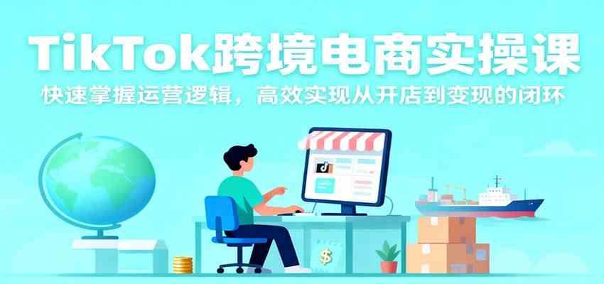 TikTok跨境电商实操课，快速掌握运营逻辑，高效实现从开店到变现的闭环-三月轻创