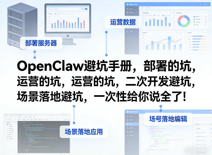OpenClaw小龙虾避坑手册,部署的坑,运营的坑,二次开发避坑,场景落地避坑,一次性给你说全了!-三月轻创