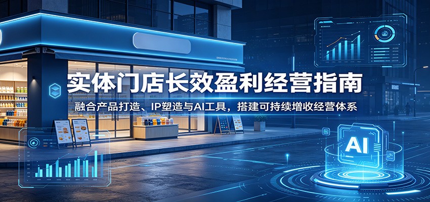 实体门店长效盈利经营指南：融合产品打造、IP塑造与AI工具，搭建可持续增收经营体系-三月轻创