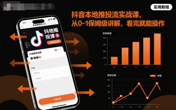 抖音本地推投流实战课，从0-1保姆级讲解，看完就能操作-三月轻创