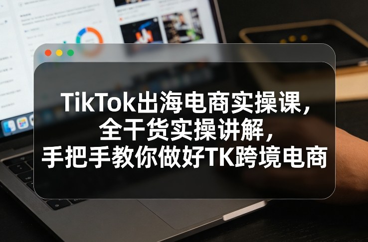 TikTok出海电商实操课，全干货实操讲解，手把手教你做好TK跨境电商-三月轻创