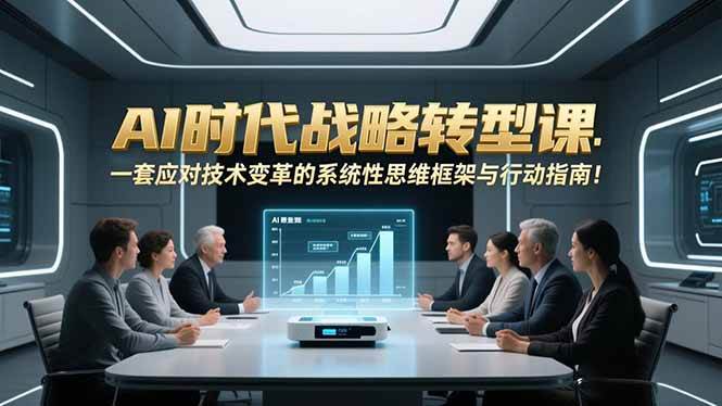 （16989期）AI时代战略转型课：一套应对技术变革的系统性思维框架与行动指南！-三月轻创