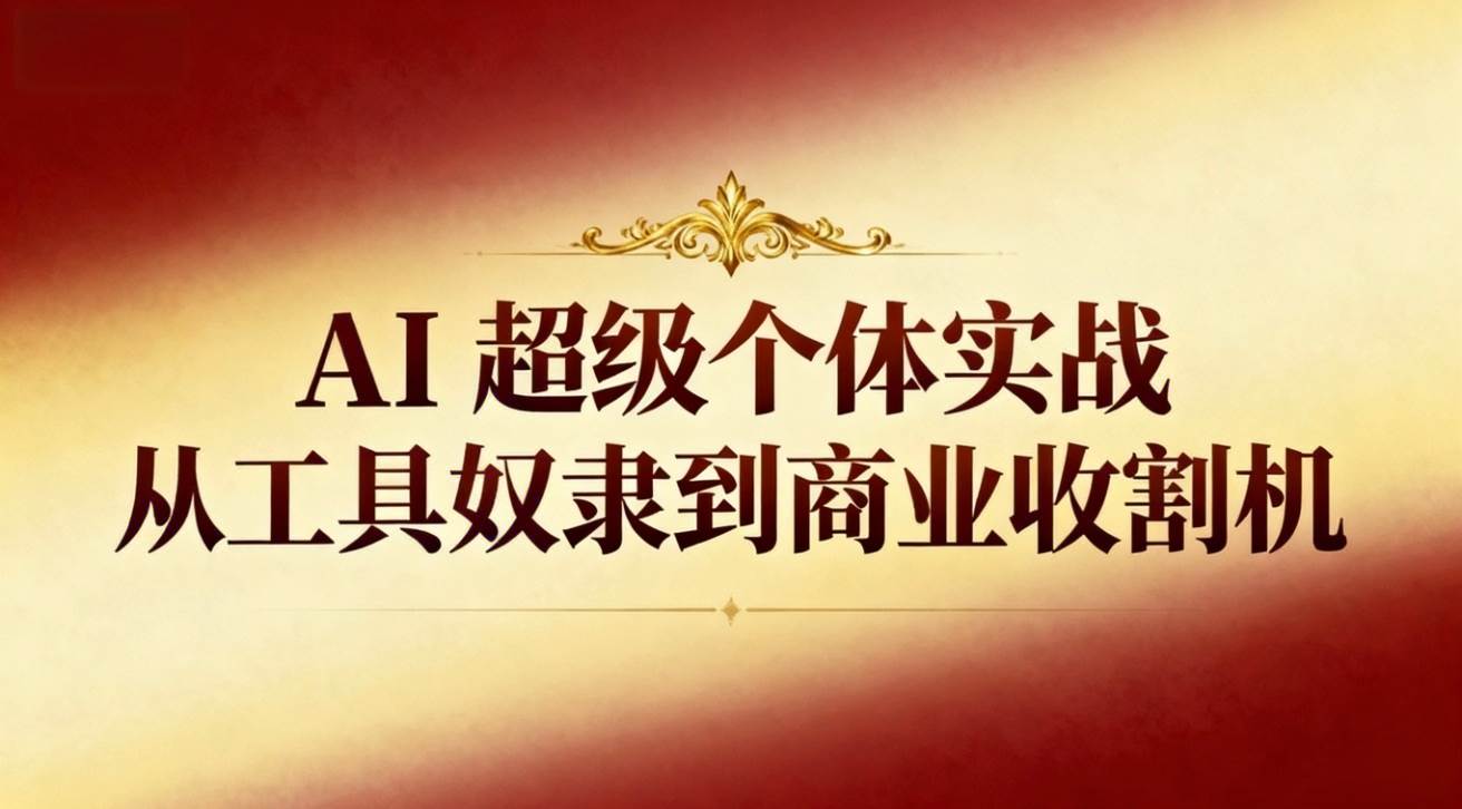 （16718期）AI超级个体实战：从工具奴隶到商业收割机-三月轻创