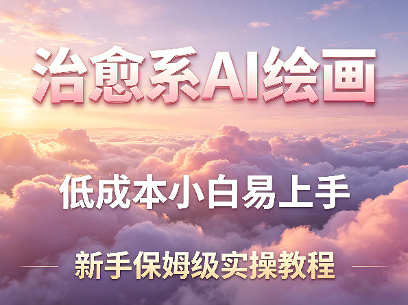 治愈系AI绘画提示词项目，低成本小白易上手，每天10分钟，新手保姆级实操教程-三月轻创