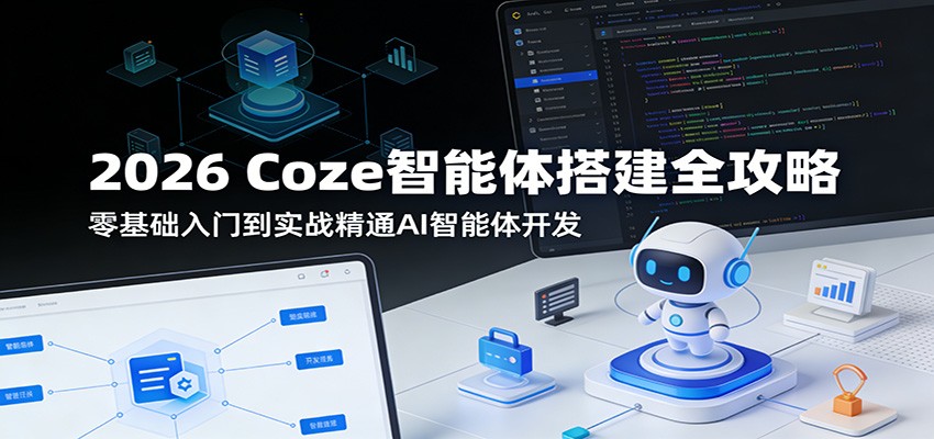 2026 Coze智能体搭建全攻略：零基础入门到实战精通AI智能体开发-三月轻创