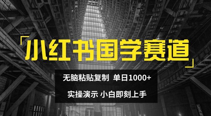 小红书国学赛道，无脑粘贴复制，单日1K，实操演示，小白即刻上手【揭秘】-三月轻创