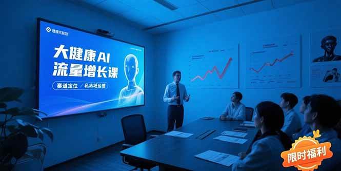 （15396期）大健康AI流量增长课，赛道定位方法论，AI数字人内容生产，私域转化运营…-三月轻创