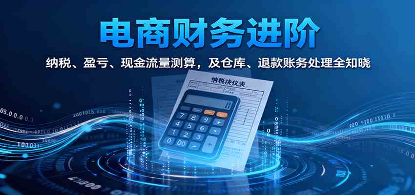 电商财务进阶：纳税、盈亏、现金流量测算，及仓库、退款账务处理全知晓-三月轻创