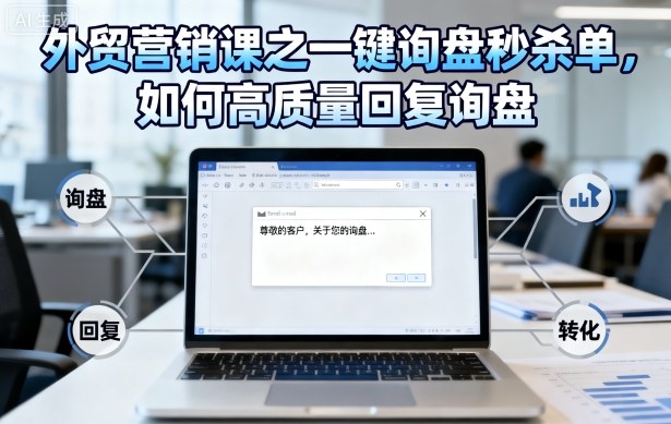 外贸营销课之一键询盘秒杀单，如何高质量回复询盘-三月轻创