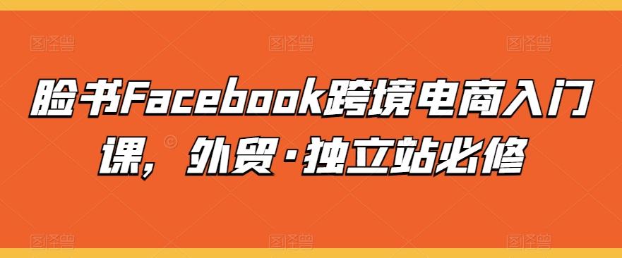 脸书Facebook跨境电商入门课，外贸·独立站必修-三月轻创