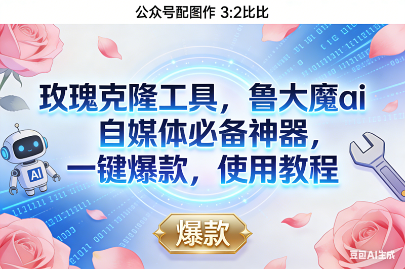 （16847期）玫瑰克隆神器，鲁大魔ai，自媒体必备，一键爆款工具，详细介绍，和使用教程-三月轻创