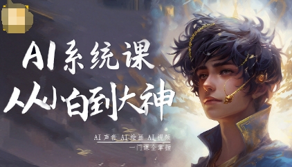 AI系统课程，从小白到大神系统学AI，AI声音-AI绘画-AI视频一门课全掌握-三月轻创