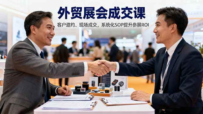 （16356期）外贸展会成交课，含目标制定、客户邀约、现场成交，系统化SOP提升参展ROI-三月轻创