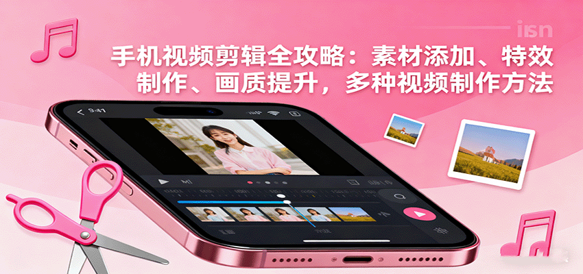 手机视频剪辑全攻略：素材添加、特效制作、画质提升，多种视频制作方法-三月轻创