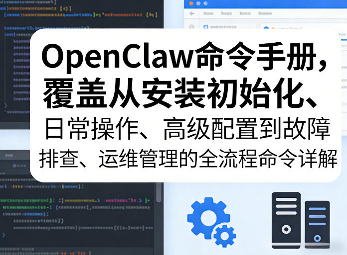 OpenClaw命令手册，覆盖从安装初始化、日常操作、高级配置到故障排查、运维管理的全流程命令详解-三月轻创