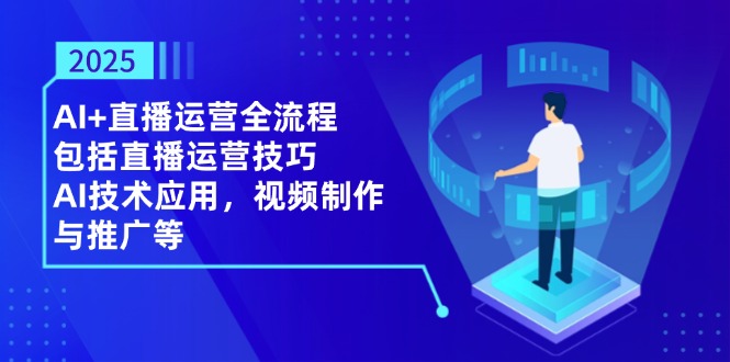 2025AI+直播运营全流程，包括直播运营技巧，AI技术应用，视频制作与推广等-三月轻创