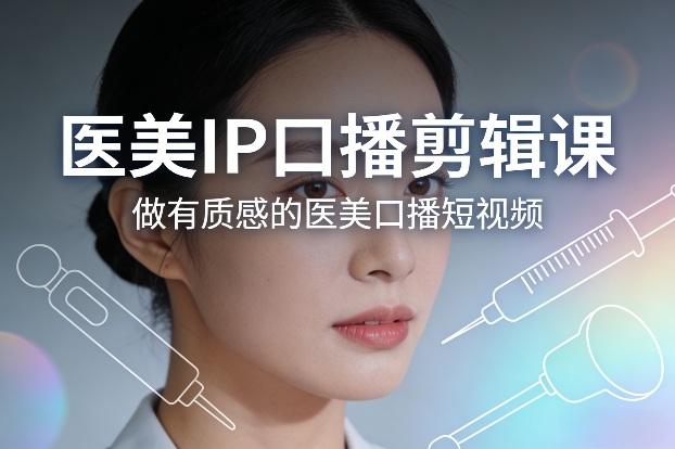 医美IP口播剪辑课，做有质感的医美口播短视频-三月轻创
