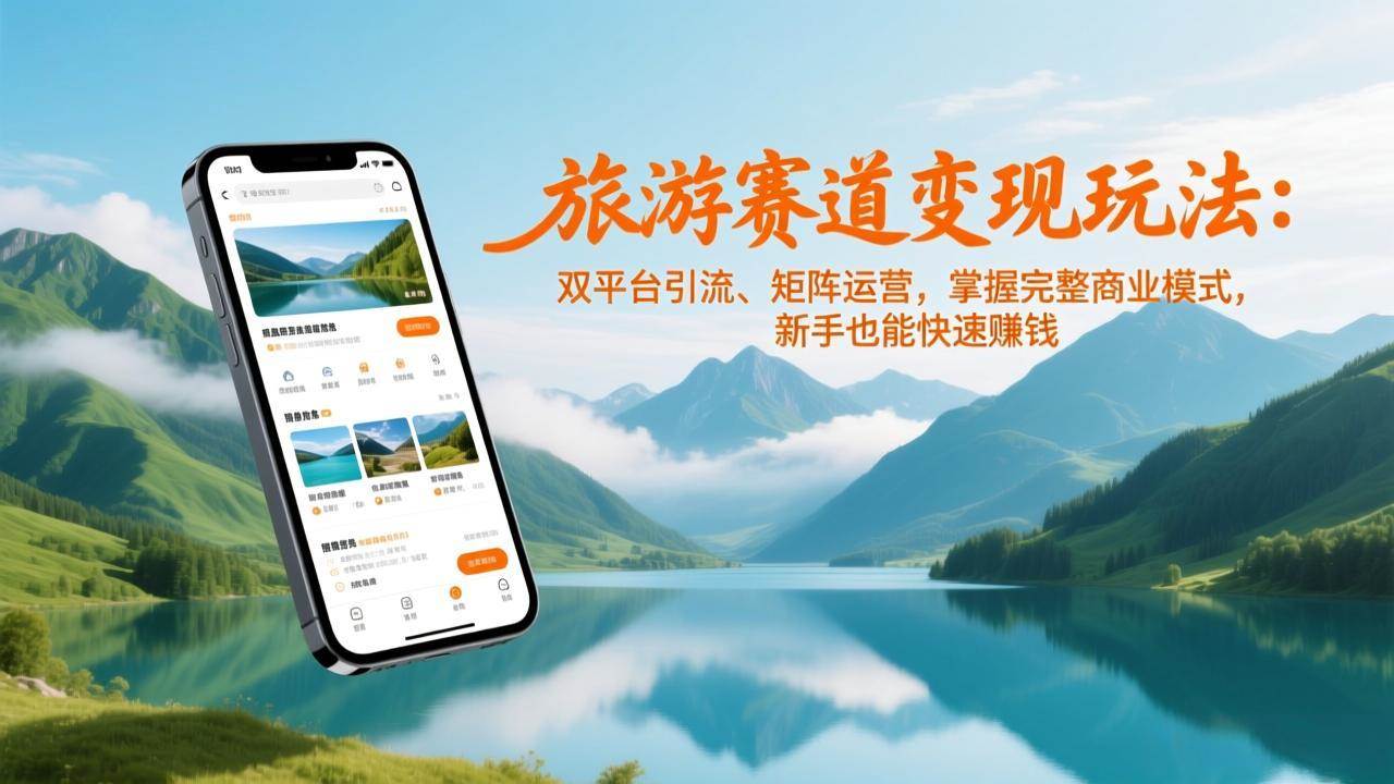 （17153期）旅游赛道变现玩法：双平台引流、矩阵运营，掌握完整商业模式，新手也能快速赚钱-三月轻创