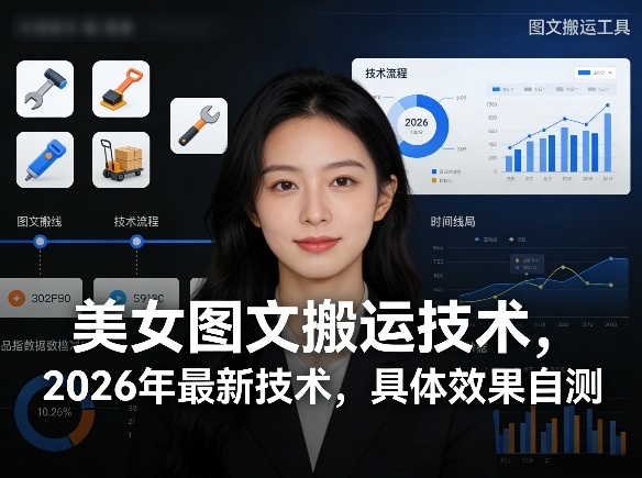 美女图文搬运技术，2026年最新技术，具体效果自测-三月轻创