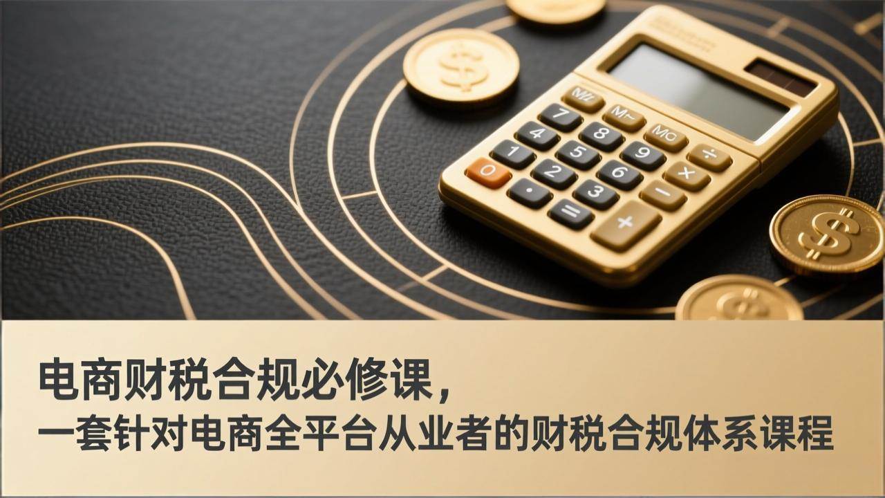 （17359期）电商财税合规必修课，是一套针对电商全平台从业者的财税合规体系课程-三月轻创
