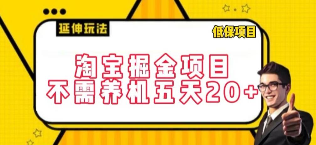 淘宝掘金项目，不需养机，五天20+，每天只需要花三四个小时【揭秘】-三月轻创
