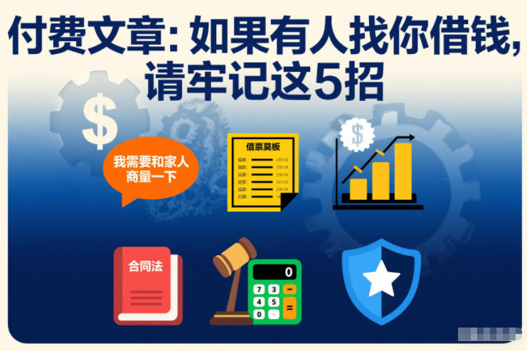 付费文章：如果有人找你借钱，请牢记这5招-三月轻创