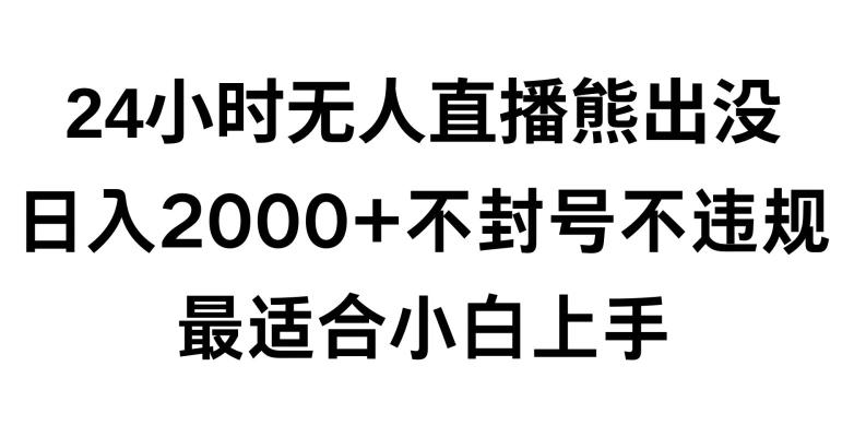 快手24小时无人直播熊出没，不封直播间，不违规，日入2000+，最适合小白上手，保姆式教学【揭秘】-三月轻创