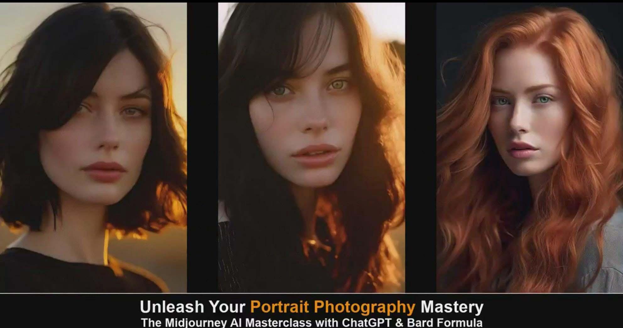 图片[3]-(9312期)Midjourney v5 ChatGPT 和 Bard AI人工智能人像摄影大师班-15节-中英字幕-三月轻创