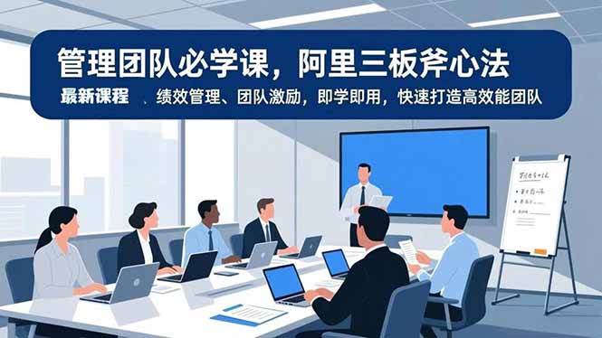 （16929期）管理团队必学课，阿里三板斧心法、绩效管理、团队激励，即学即用，快速打造高效能团队-三月轻创