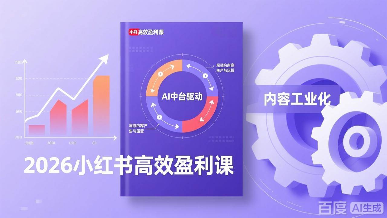 （17291期）2026小红书高效盈利课，流量双引擎+内容工业化+AI中台驱动，构建可复制的千万级营收模型-三月轻创