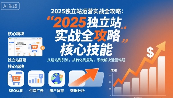 2025独立站运营实战全攻略,一站式掌握独立站运营核心技能-三月轻创