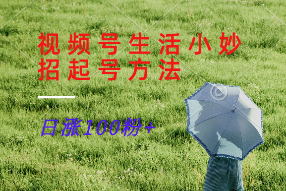 视频号生活小妙招分享赛道， 起号涨粉新方法，日涨100粉-三月轻创