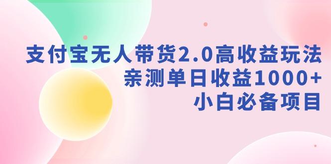 支付宝无人带货2.0高收益玩法，亲测单日收益1000+，小白必备项目-三月轻创