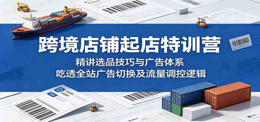 跨境店铺起店特训营:精讲选品技巧与广告体系,吃透全站广告切换及流量调控逻辑-三月轻创